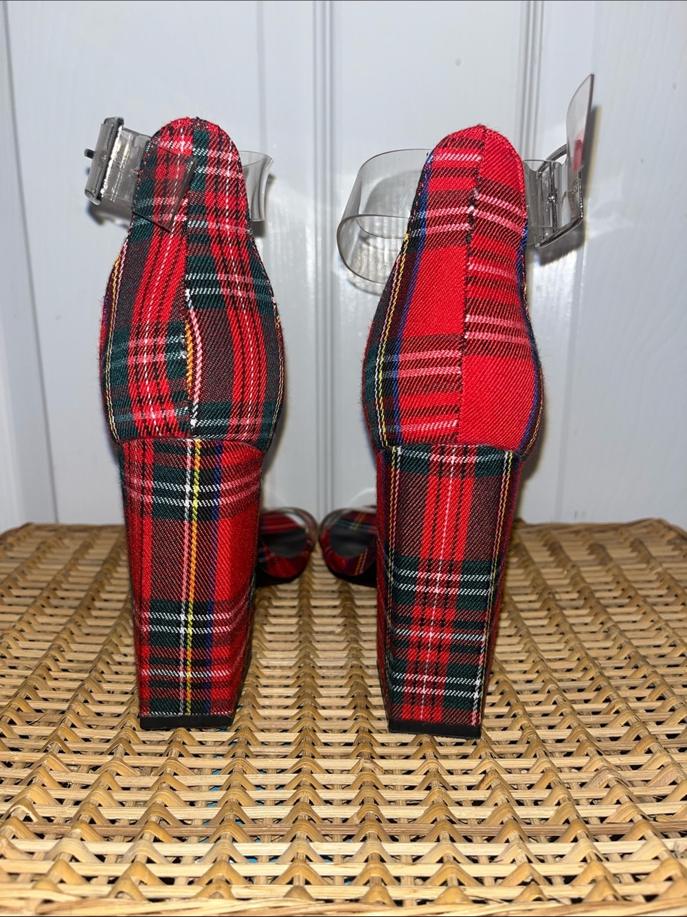 DOLLS KILL Plaid chunky heels - Picture 4 of 8